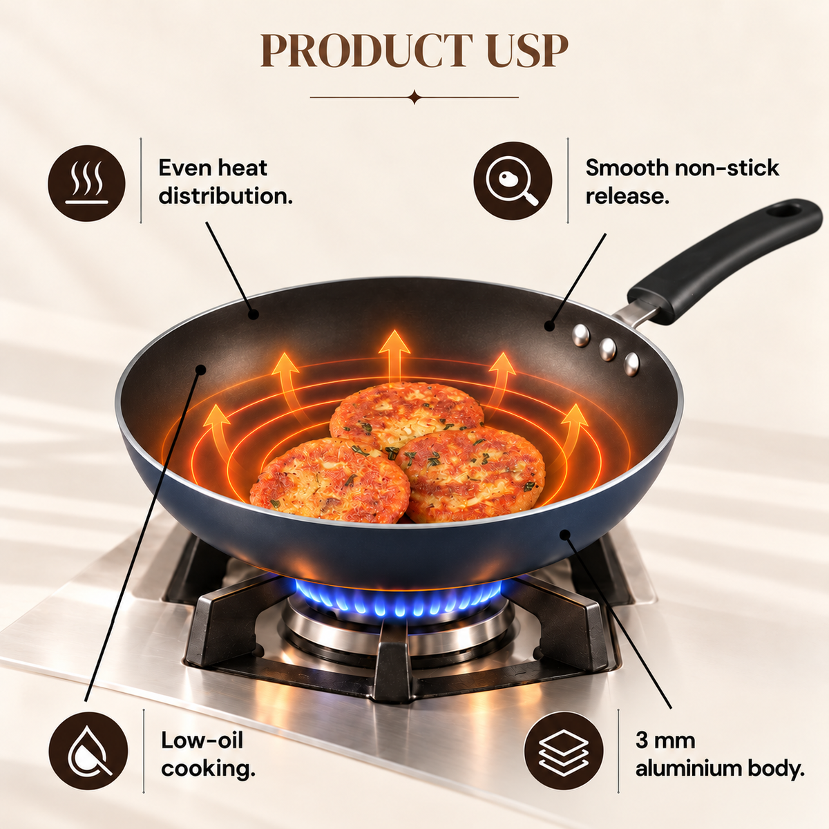 FRY PAN ZFP22 22CM