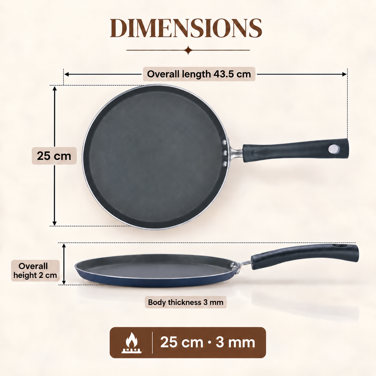 DOSA TAWA ZEST ZOT250 25CM 3MM