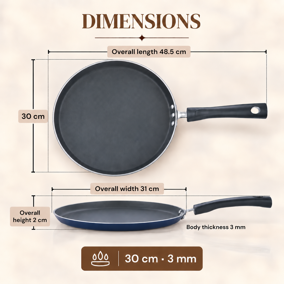 DOSA TAWA ZOT300 30CM 3MM